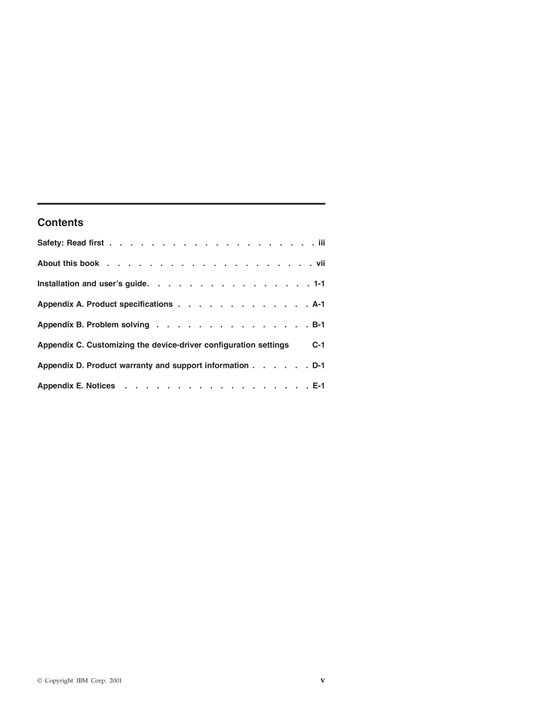 IBM 22P6969 manual Contents 