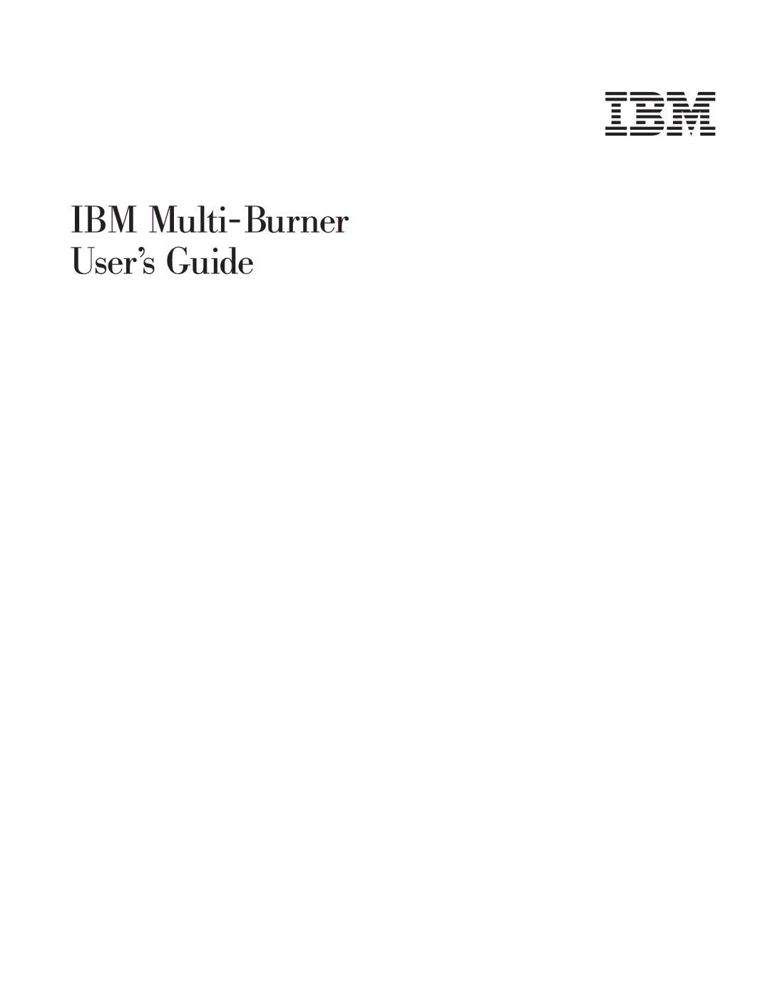 IBM 22P6972 manual IBM Multi- Burner User’s Guide 