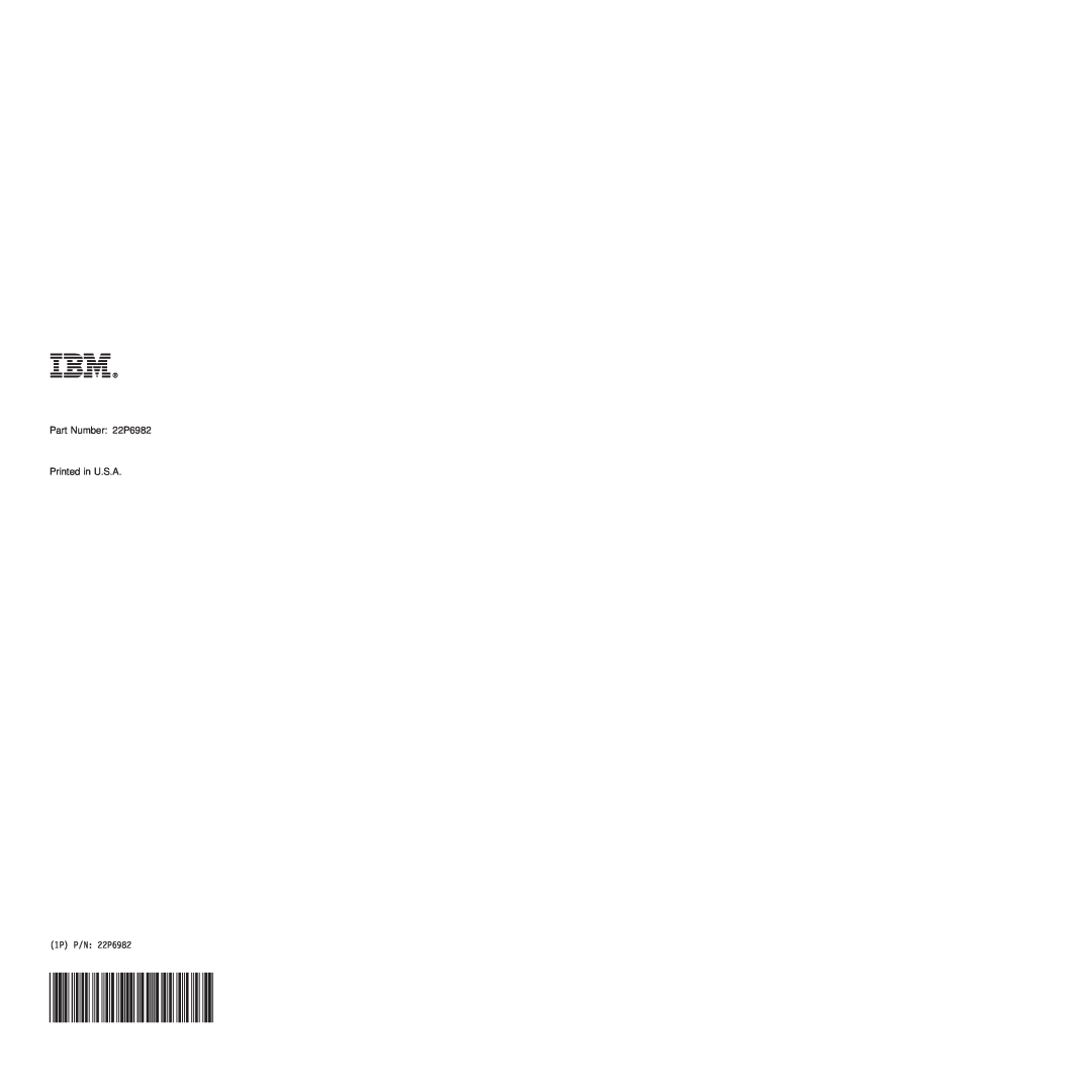 IBM manual Ibmr, 1P P/N 22P6982 