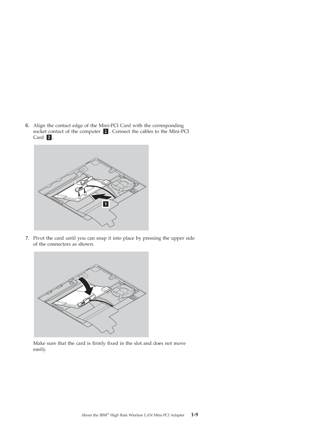 IBM 22P7713 manual About the IBM High Rate Wireless LAN Mini-PCI Adapter 