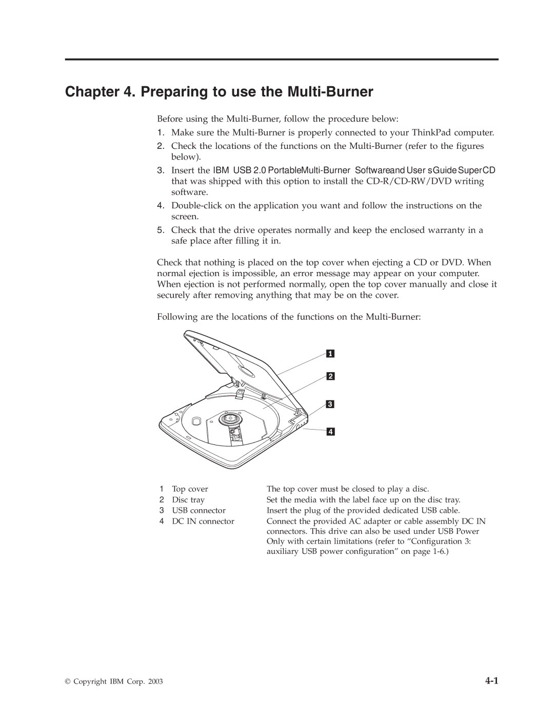 IBM 22P9176 manual Preparing to use the Multi-Burner 