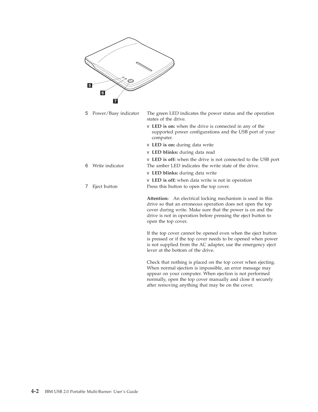 IBM 22P9176 manual 2IBM USB 2.0 Portable Multi-Burner User’s Guide 