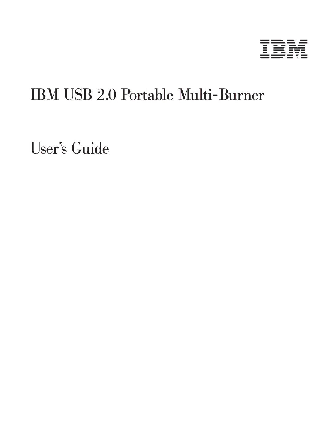 IBM 22P9176 manual IBM USB 2.0 Portable Multi-Burner User’s Guide 