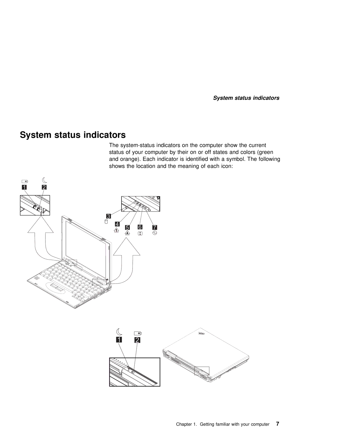 IBM 240 manual System status indicators 