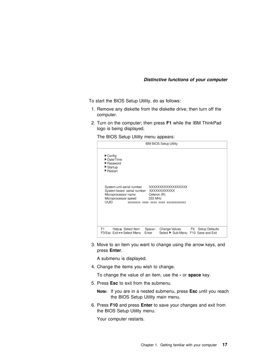 IBM 240 manual Bios 