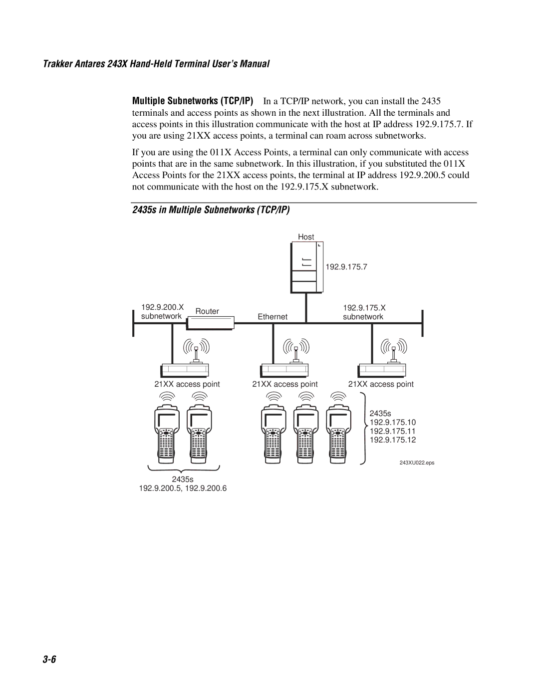 IBM 243X user manual 2435s in Multiple Subnetworks TCP/IP 