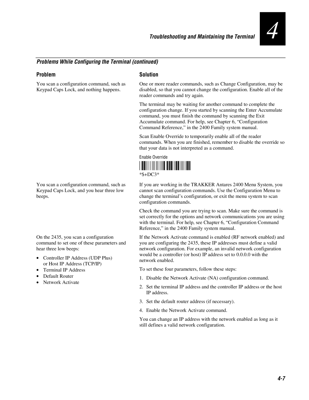 IBM 243X user manual Problems While Configuring the Terminal 