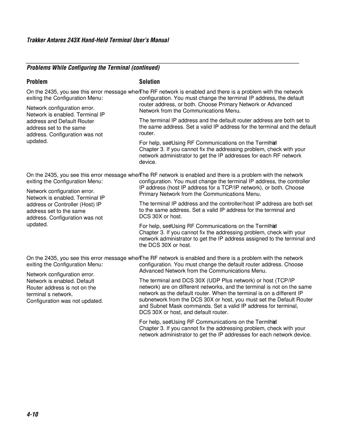 IBM 243X user manual Problem 