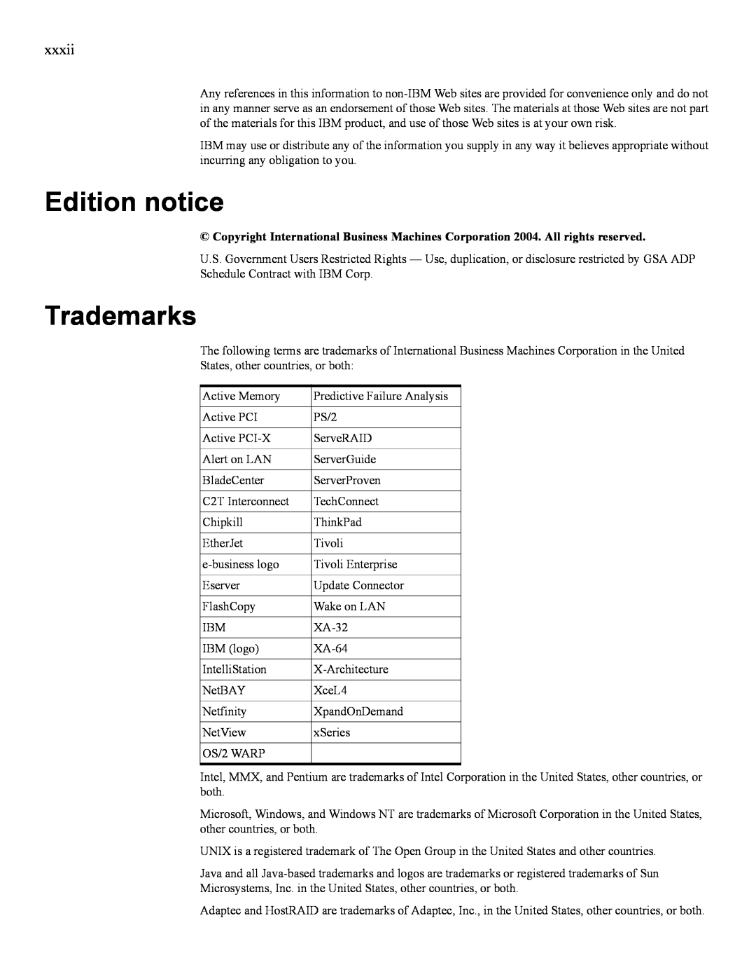 IBM 24R9718 IB manual Edition notice, Trademarks 