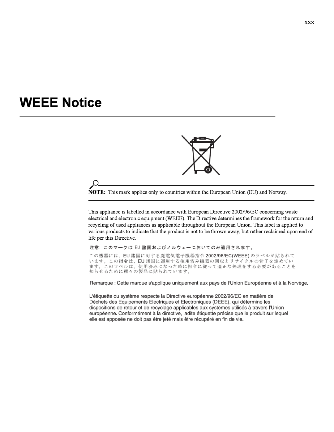 IBM 24R9718 IB manual WEEE Notice 