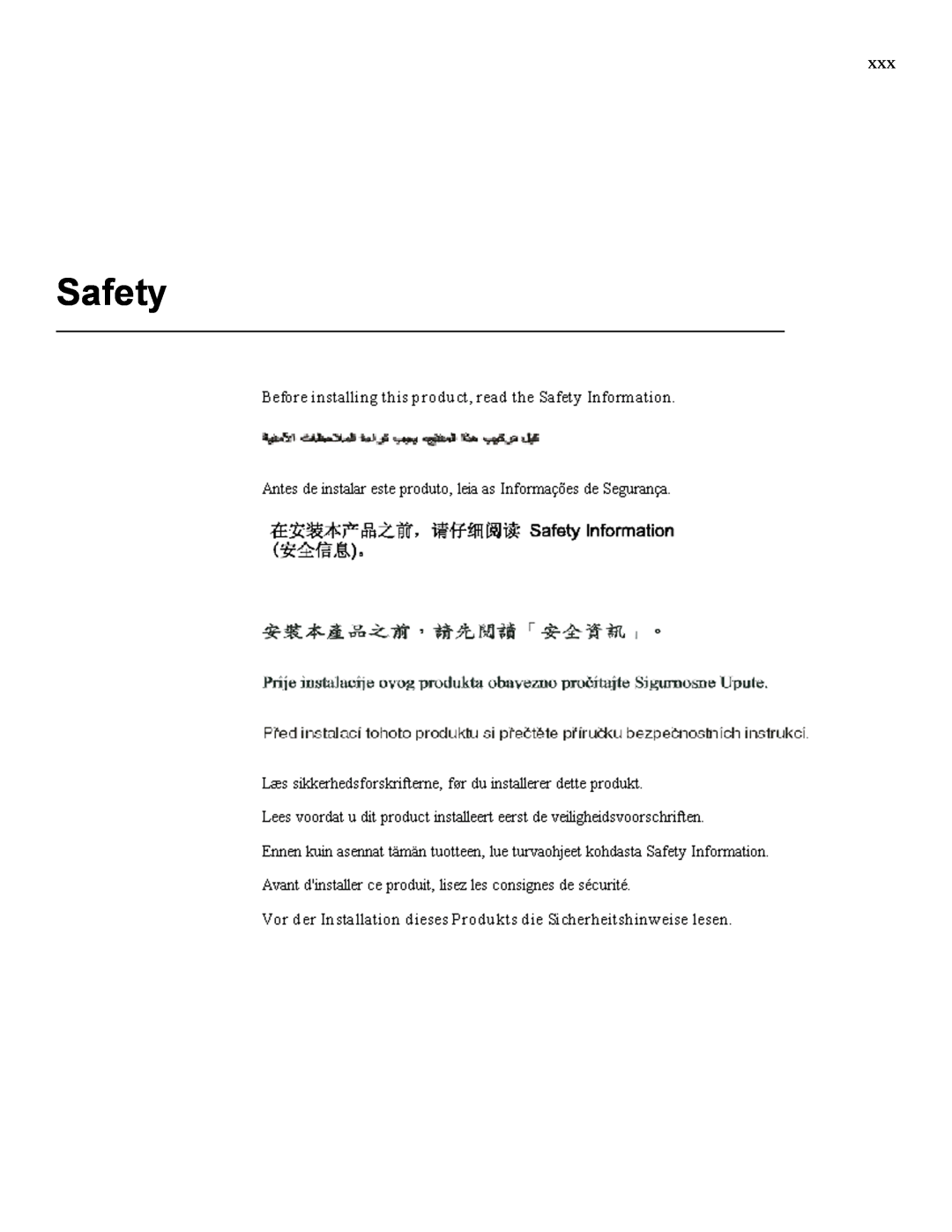 IBM 24R9718 IB manual Safety 