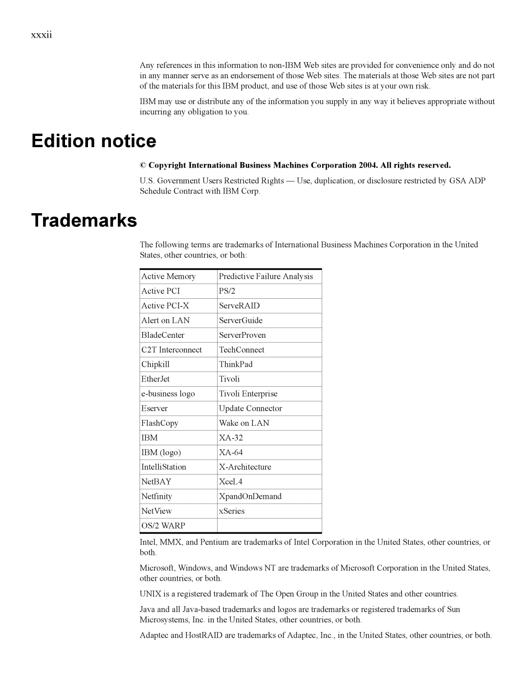 IBM 24R9718 IB manual Edition notice, Trademarks 