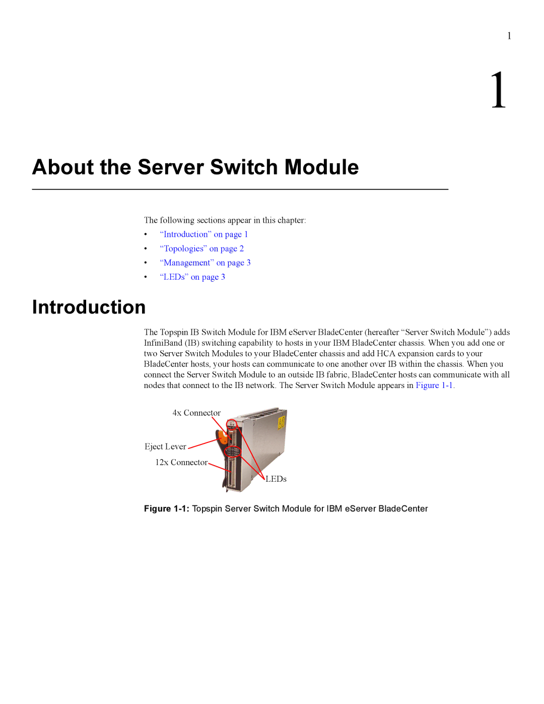 IBM 24R9718 IB manual About the Server Switch Module, Introduction 