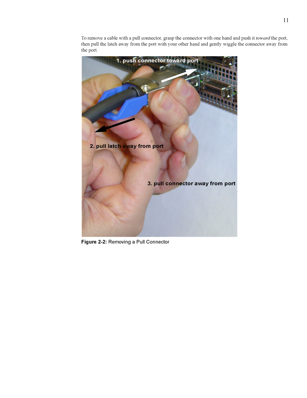 IBM 24R9718 IB manual Push connector toward port 