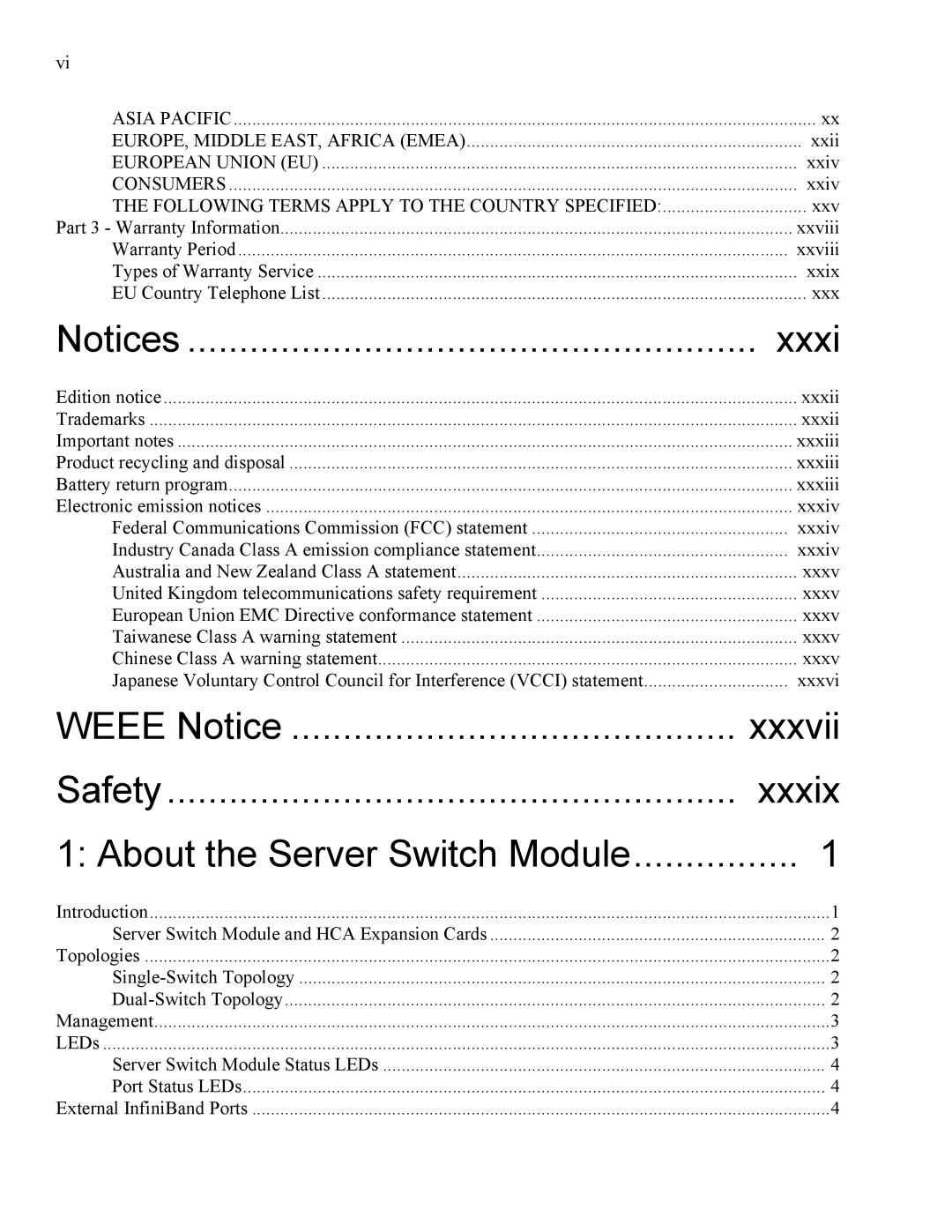 IBM 24R9718 IB manual Xxxi 