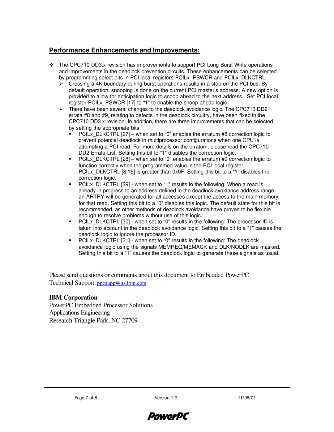 IBM 25CPC710 user manual Performance Enhancements and Improvements, IBM Corporation 