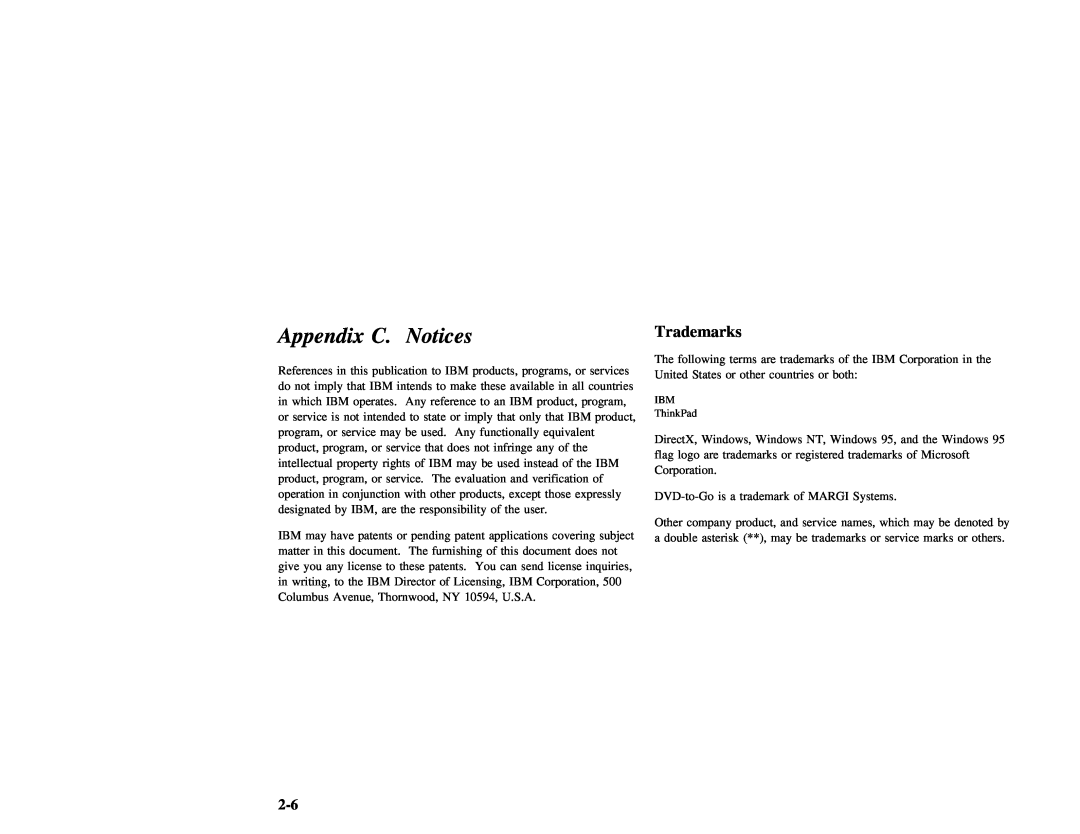 IBM 27L2579 manual Appendix C, Notices 