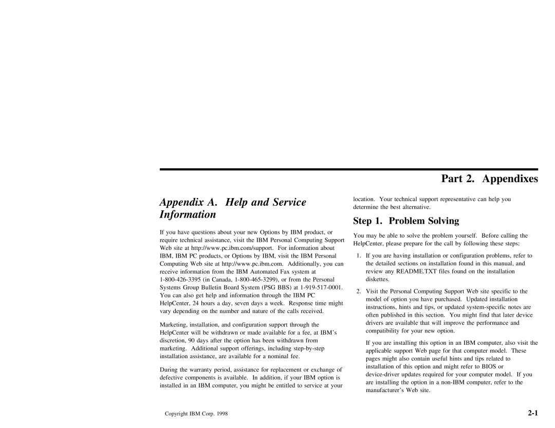 IBM 27L2579 manual Step 