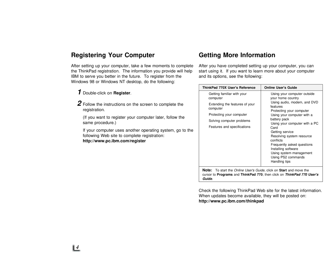 IBM 27L3405, 770X setup guide Computer Getting, More 