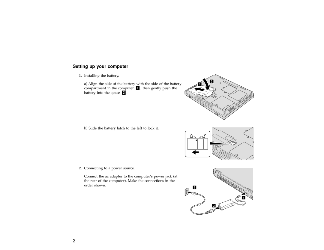 IBM 27P2076 setup guide Setting up your computer 