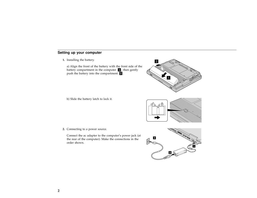 IBM 27P2155 setup guide Setting up your computer 