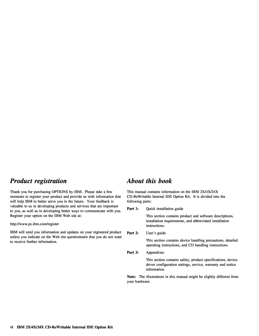 IBM 28L2234 manual this, Product registration, About, book 