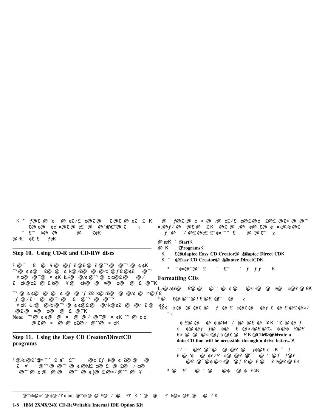 IBM 28L2234 manual Step, Discs, Data, Will, Drive letter 