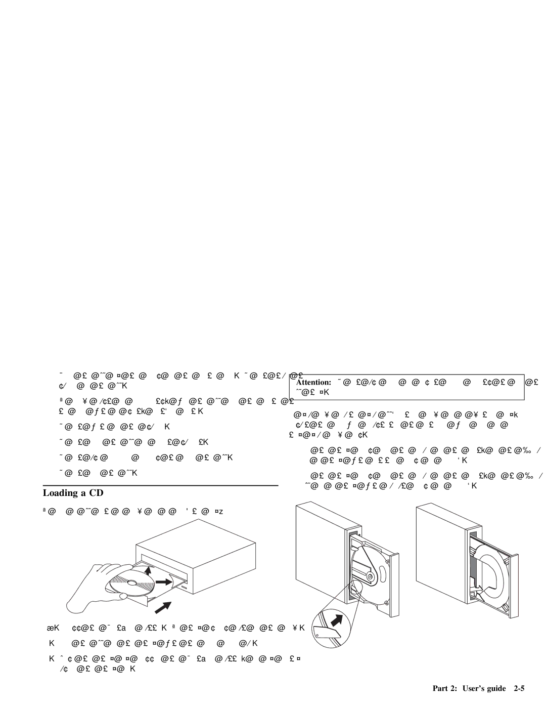 IBM 28L2234 manual Loading a CD 