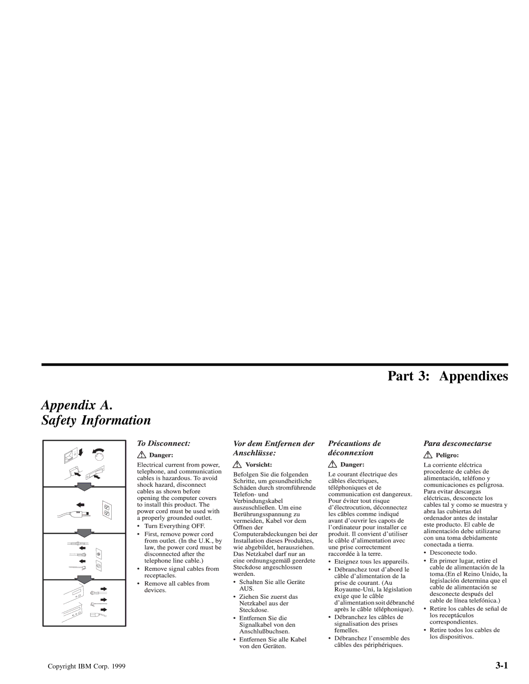 IBM 28L2234 manual Appendix a Safety Information 