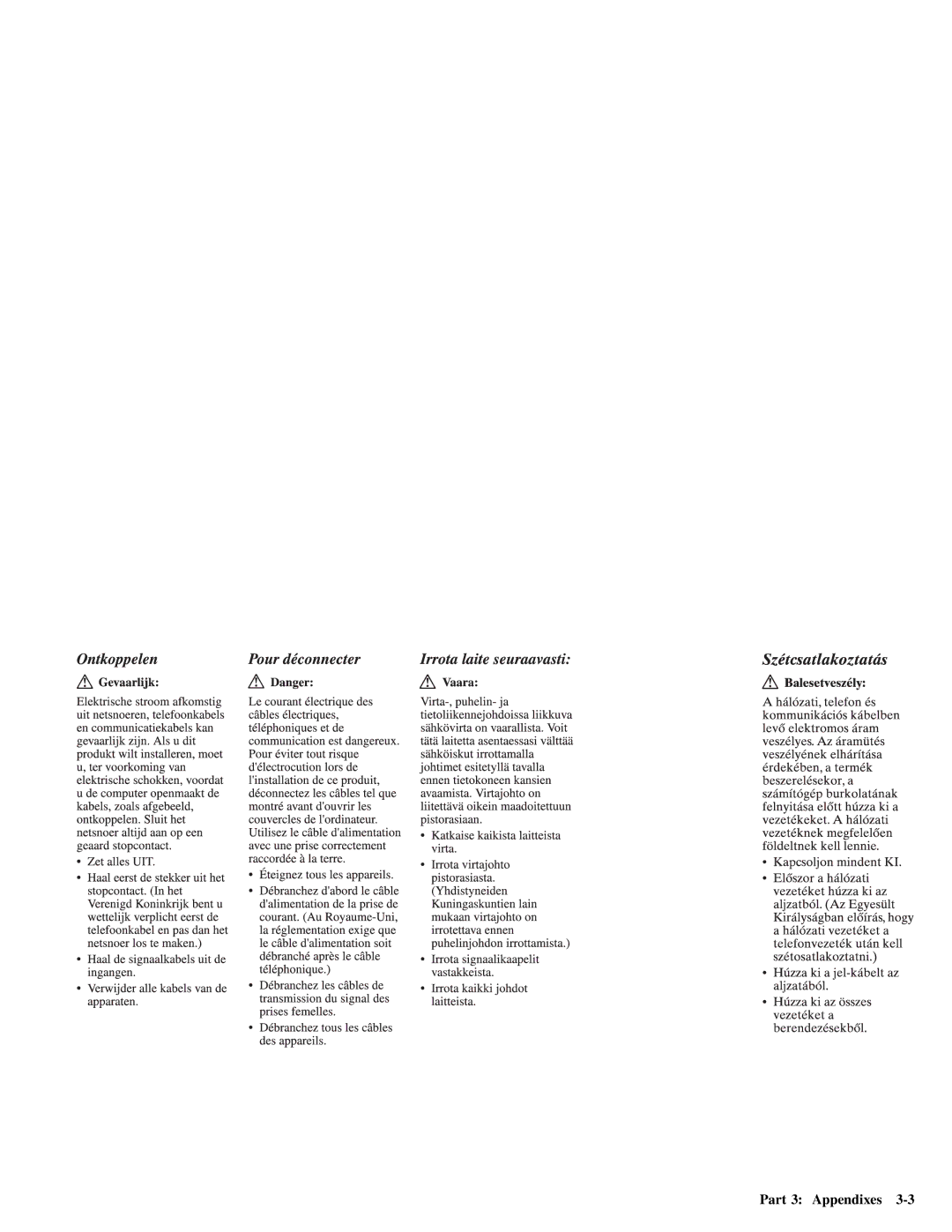 IBM 28L2234 manual Part 3 Appendixes 