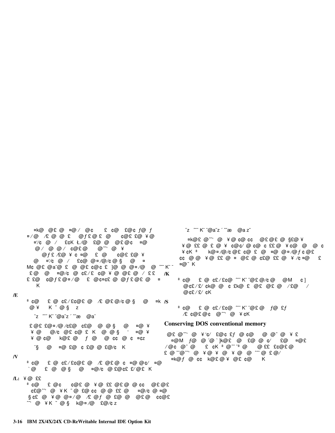 IBM 28L2234 manual Conserving DOS conventional memory 