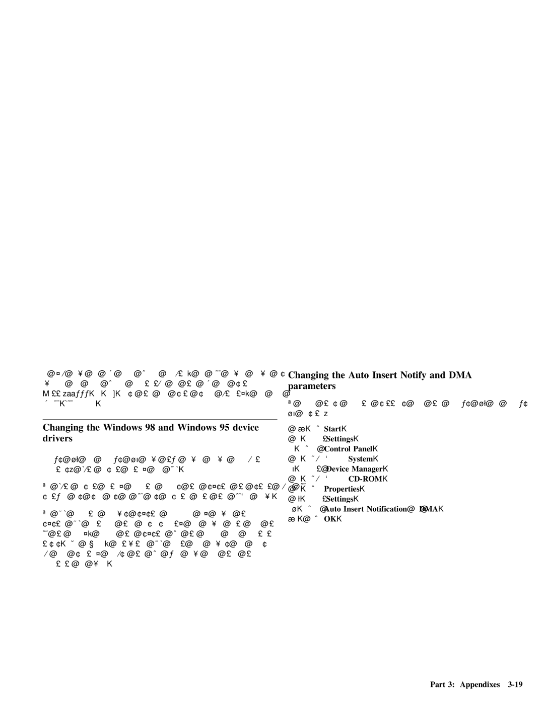 IBM 28L2234 manual Changing the Auto Insert Notify and DMA parameters, Select Settings, System 