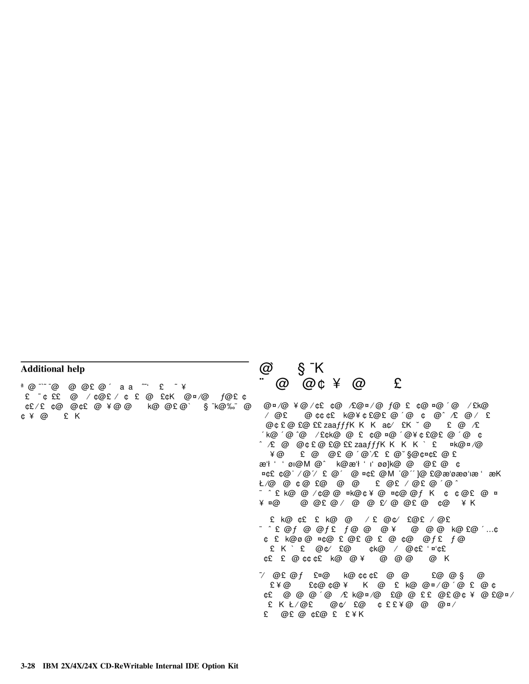 IBM 28L2234 manual Service, Additional help, Option Diskette 