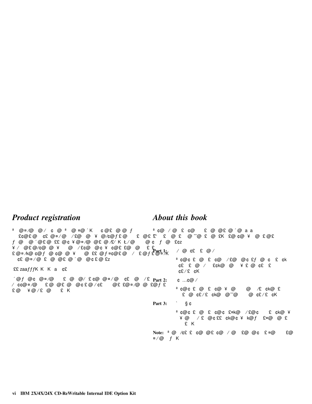 IBM 28L2234 manual This, Vi IBM 2X/4X/24X CD-ReWritable Internal IDE Option Kit 