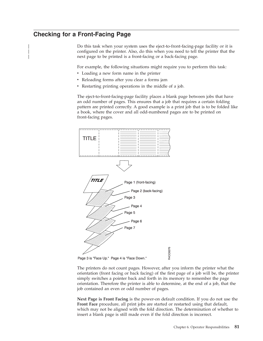 IBM 3000 manual Checking for a Front-Facing 