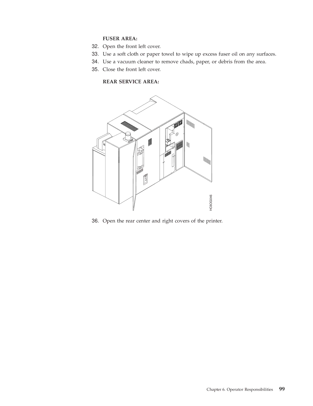 IBM 3000 manual Fuser Area 