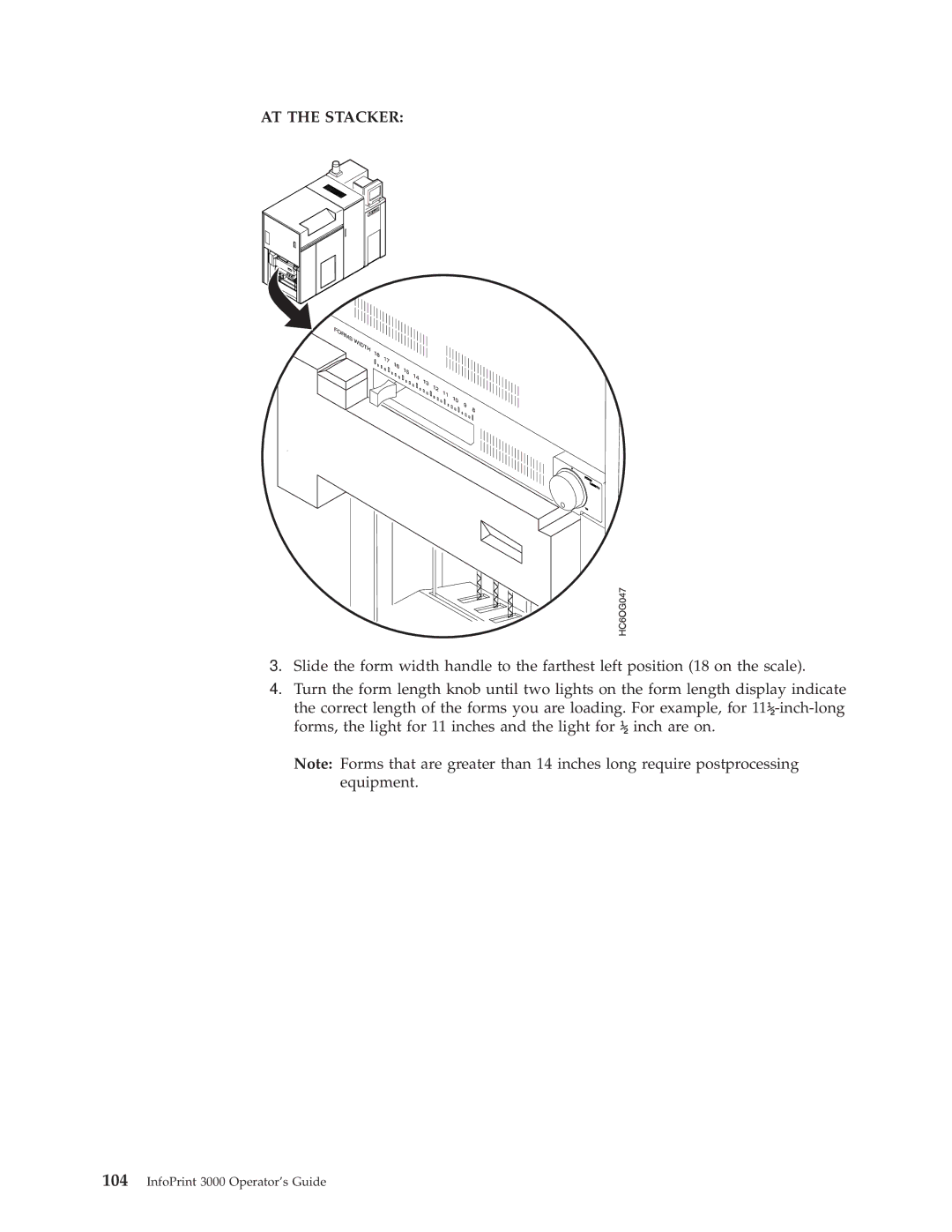 IBM 3000 manual AT the Stacker 