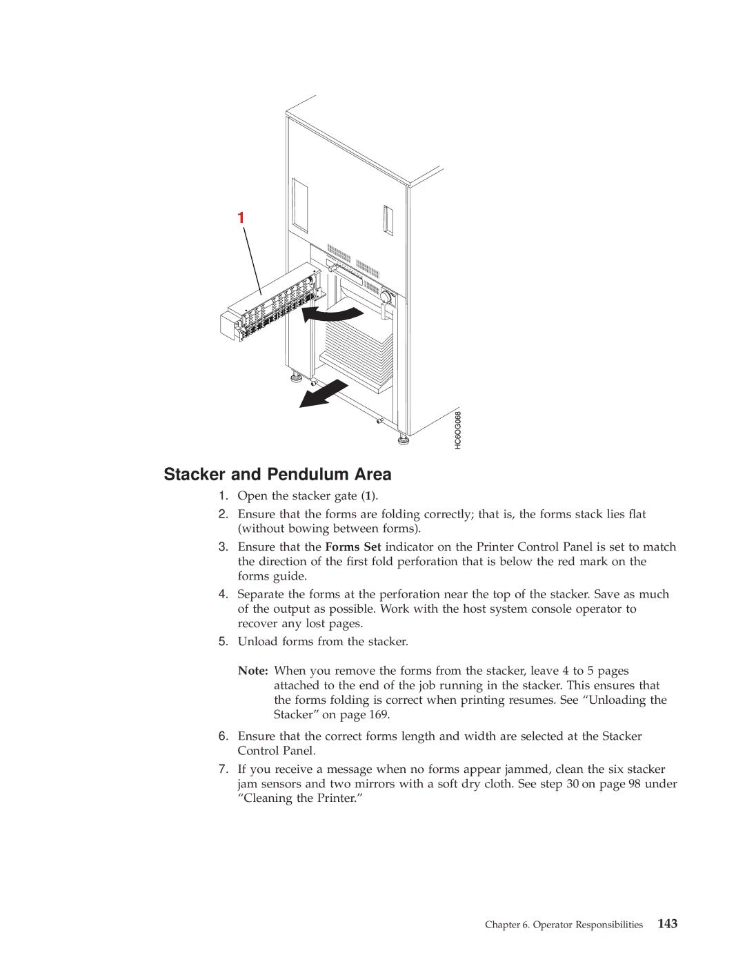 IBM 3000 manual Stacker and Pendulum Area 