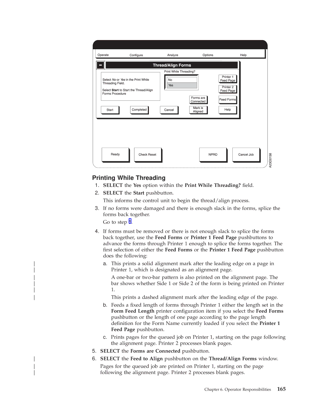 IBM 3000 manual Printing While Threading 