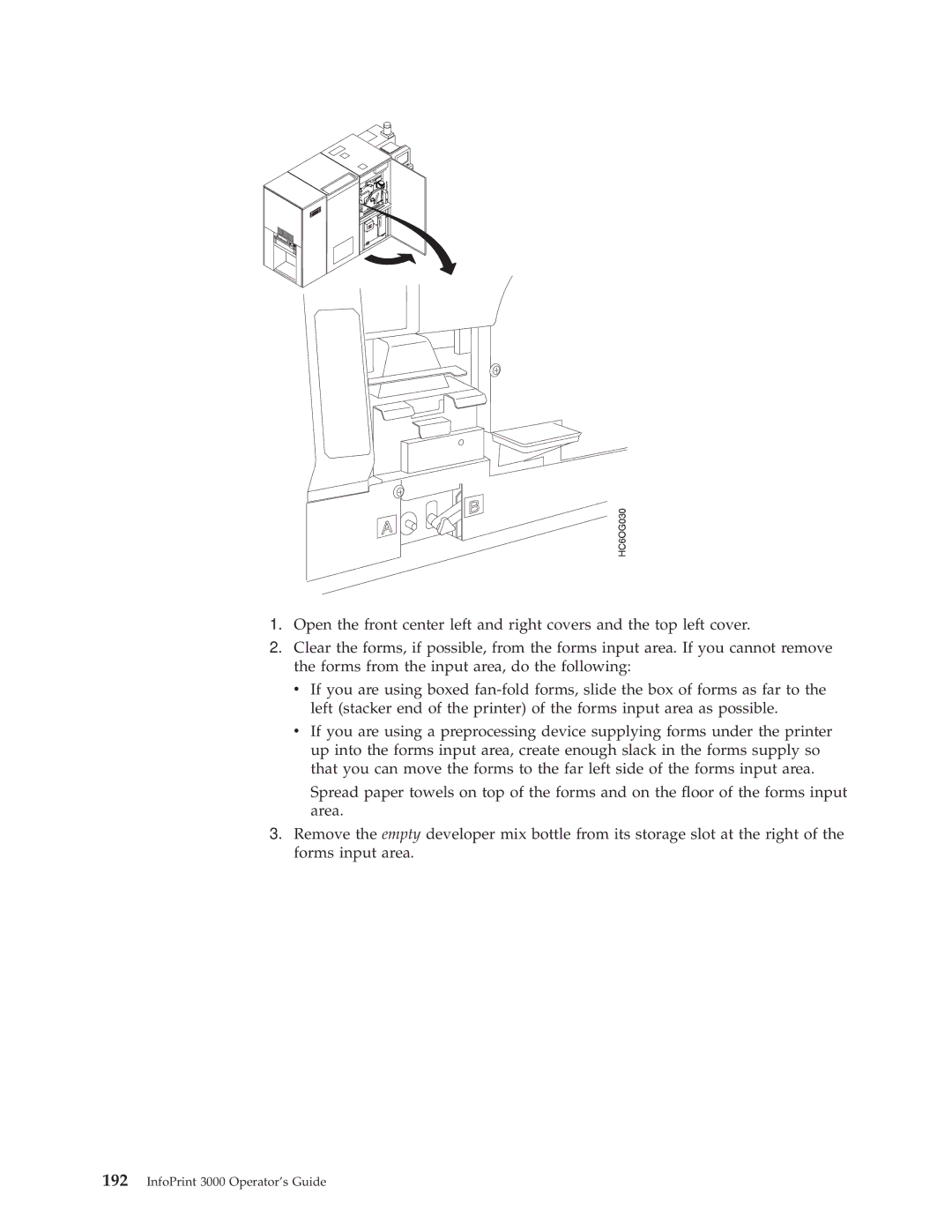 IBM manual InfoPrint 3000 Operators Guide 