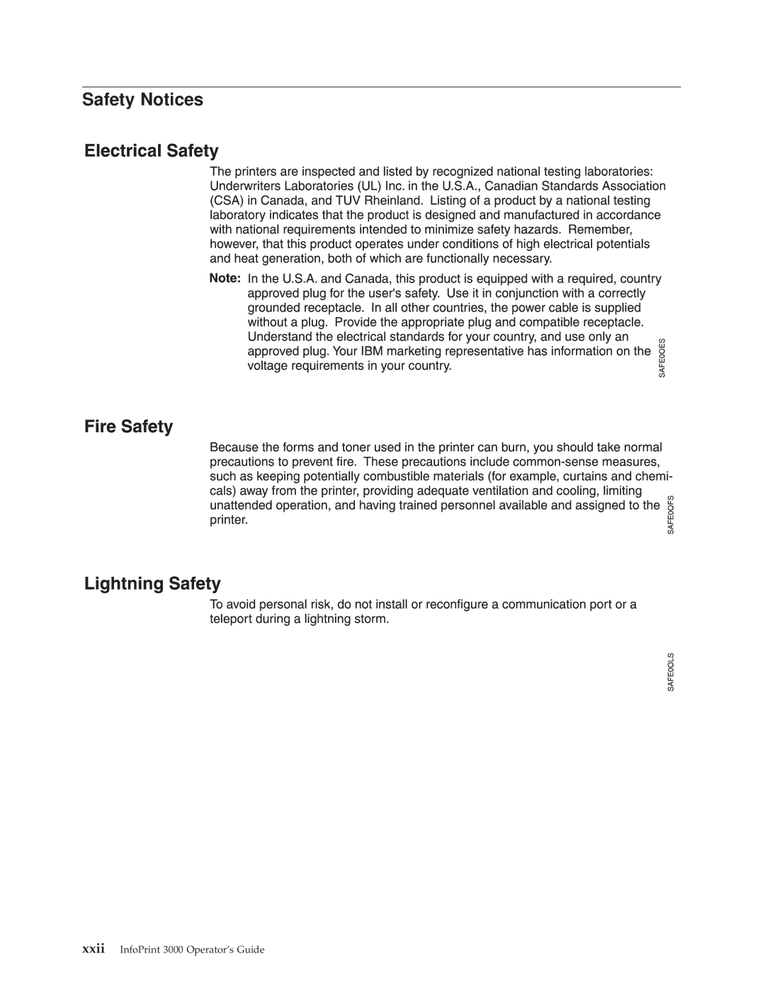 IBM 3000 manual Safety Notices 