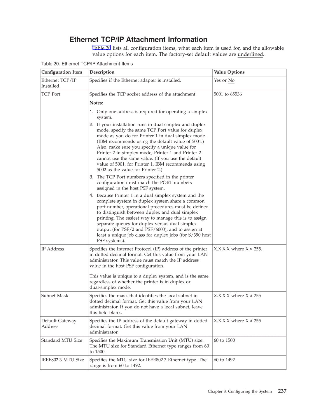 IBM 3000 manual Ethernet TCP/IP Attachment Information 