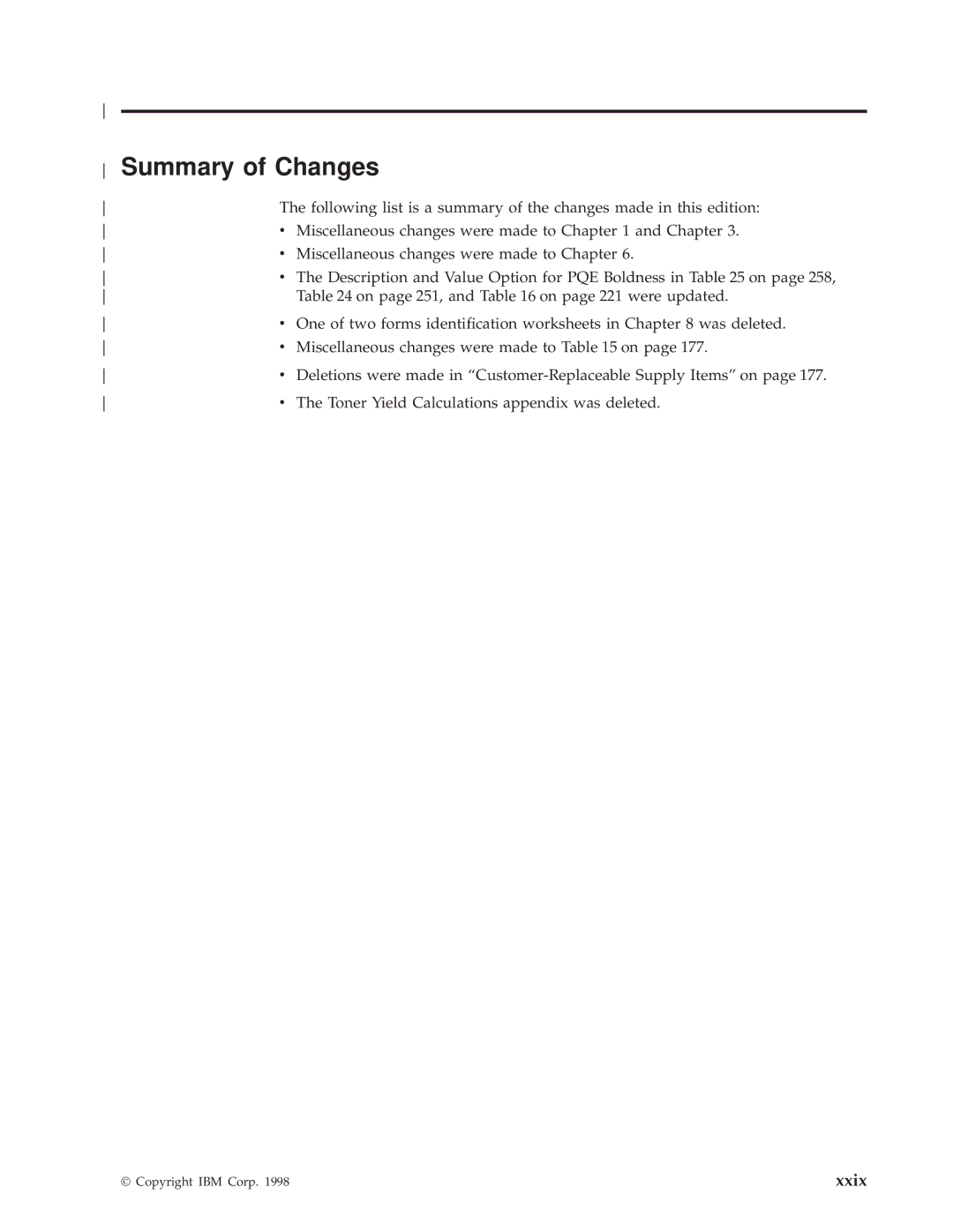 IBM 3000 manual Summary of Changes 