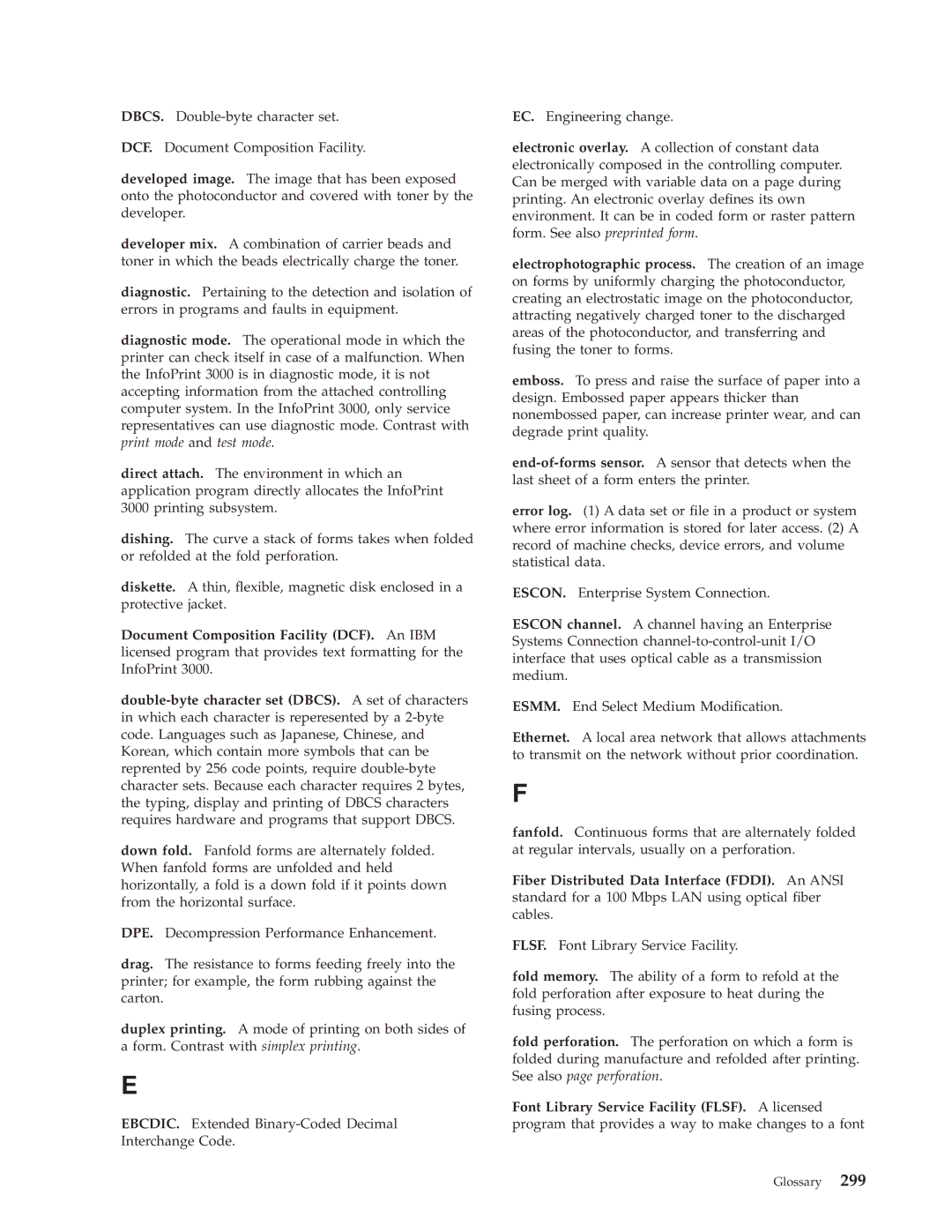 IBM 3000 manual Glossary 