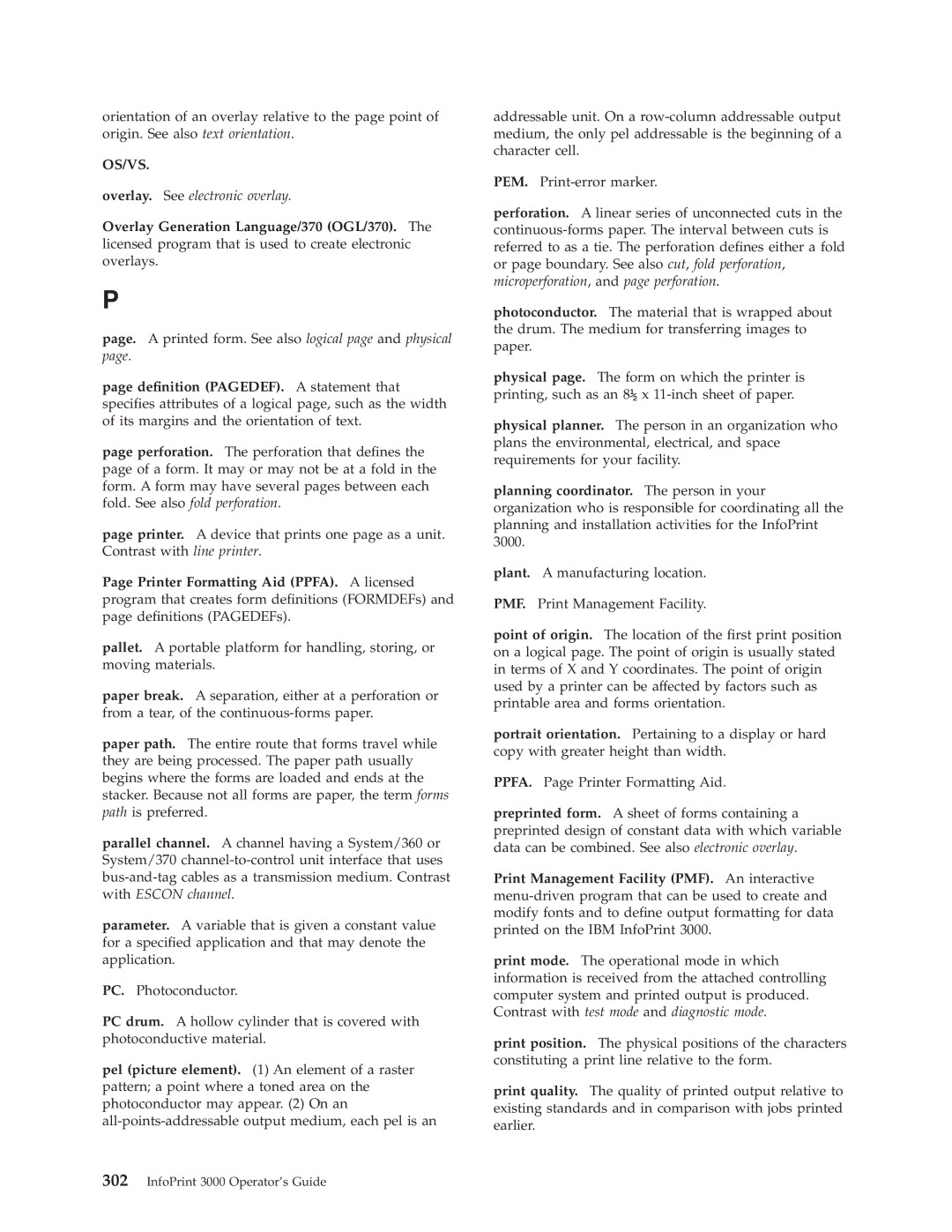 IBM 3000 manual Os/Vs 