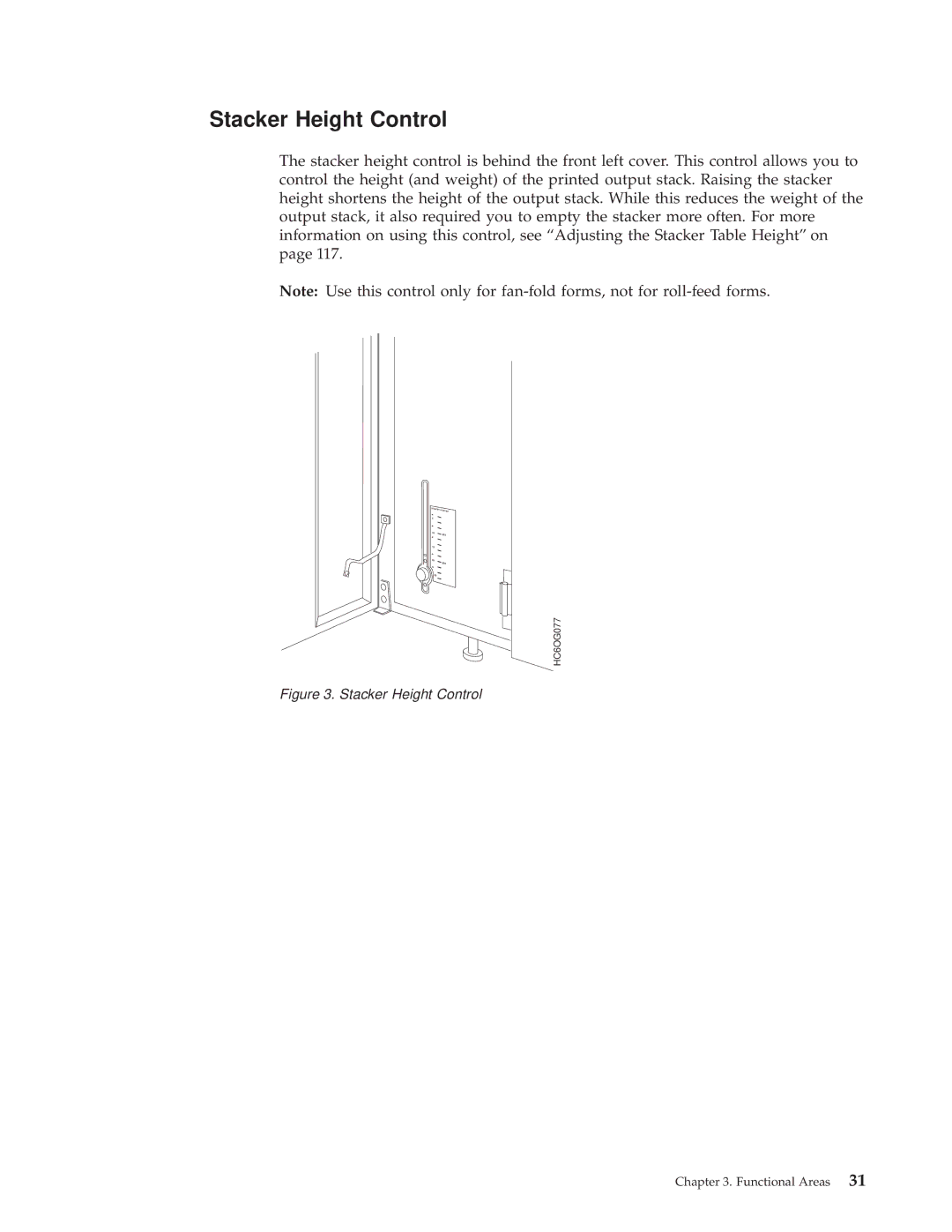 IBM 3000 manual Stacker Height Control 