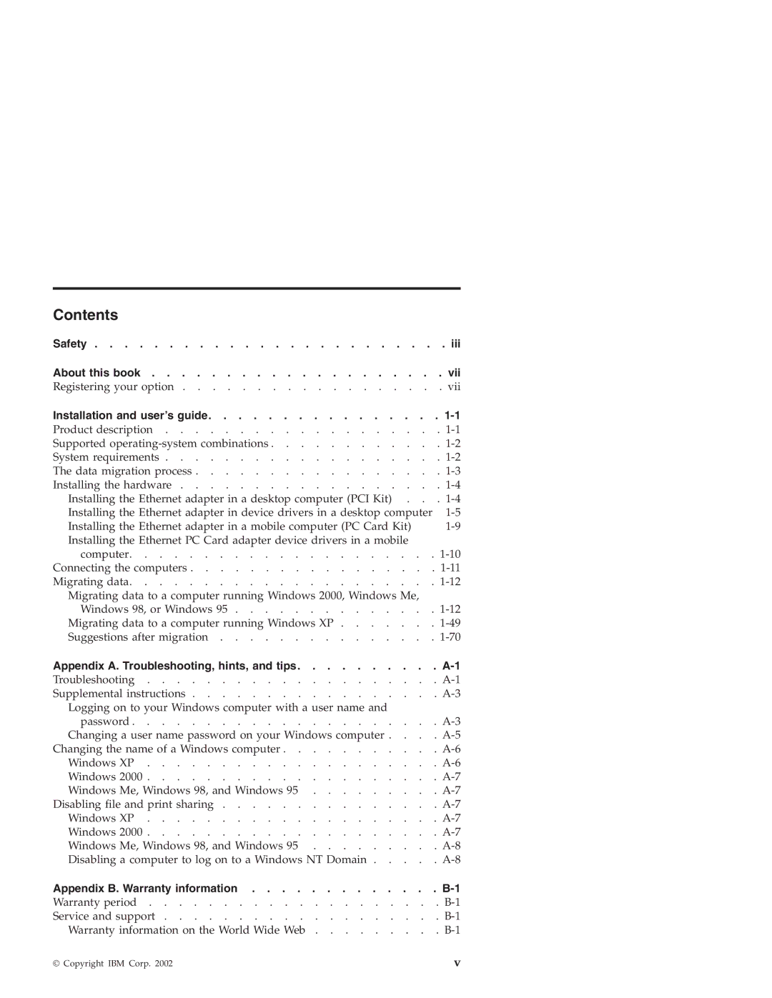 IBM 31P8128 manual Contents 