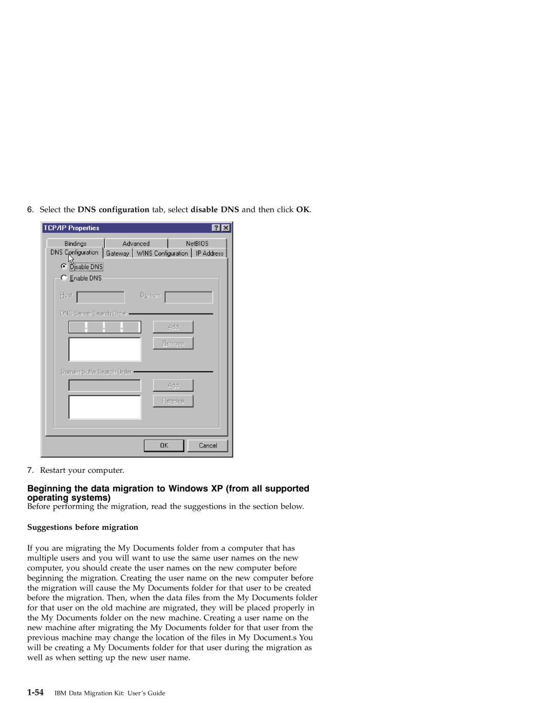 IBM 31P8128 manual 54IBM Data Migration Kit User’s Guide 