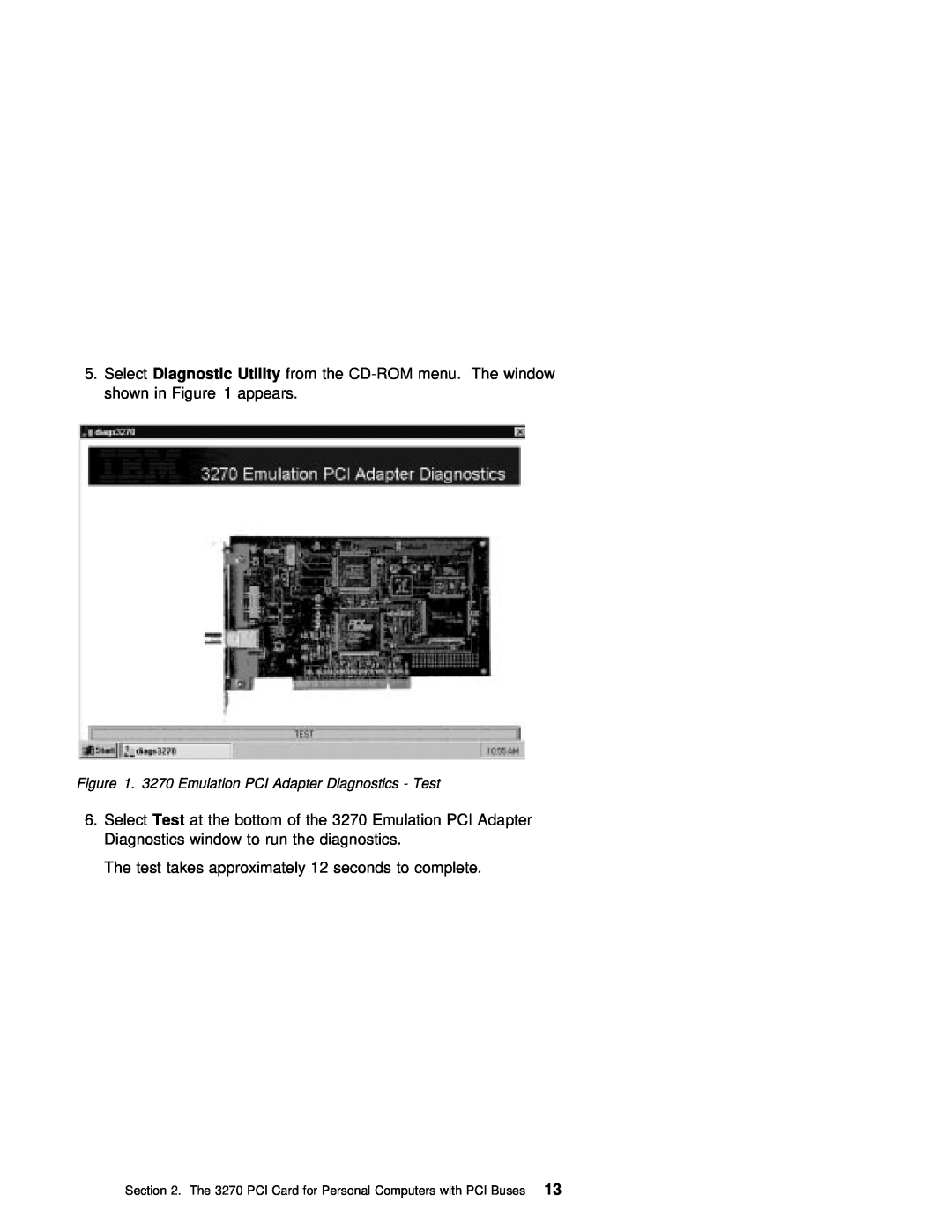 IBM 3270 manual The test takes approximately 12 seconds to complete 