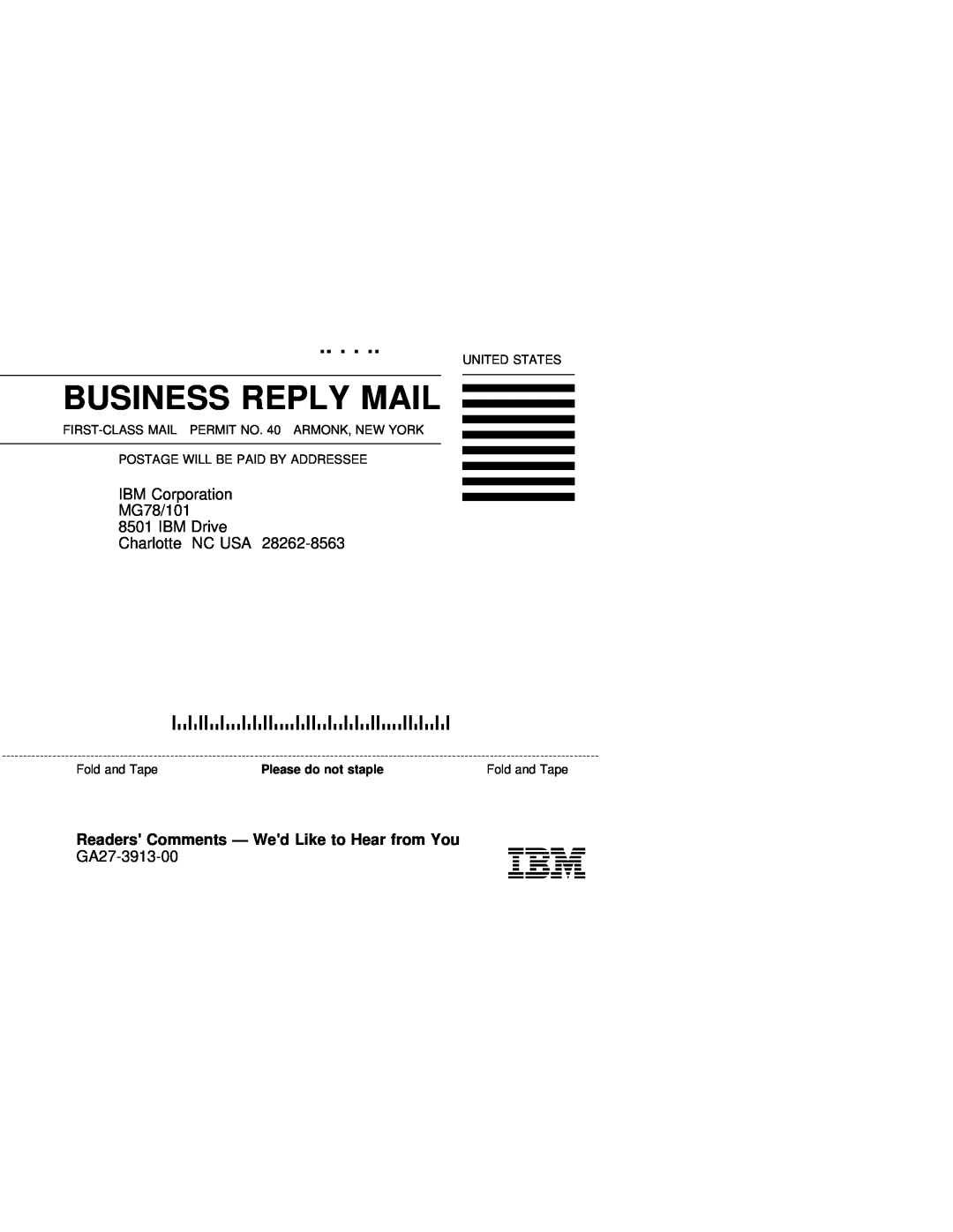 IBM 3270 manual Readers Comments - Wed Like to Hear from You, Business Reply Mail, Postage Will Be Paid By Addressee 